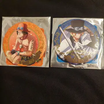 ONEPIECE 벌스데이 주얼리 캔뱃지 에이스 사보 2개 세트
