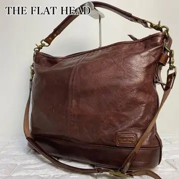 THE FLAT HEAD 숄더백 2WAY 브라운 가죽 천연 가죽