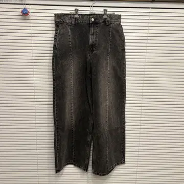 ZARA 다크 그레이 와이드 레그 데님 31