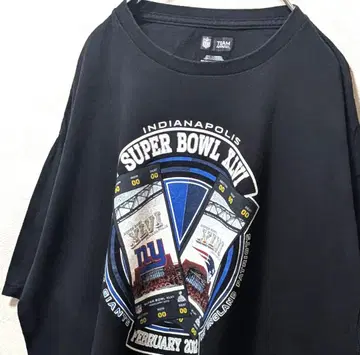 NFL 자이언츠 패트리어츠 빅 로고 티셔츠 블랙 검정 XL 구제 의류