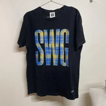 레어 SWAGGER 스웨거 체크 로고 티셔츠