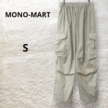 MONO-MART 파라슈트 팬츠 포켓 허리밴딩 라이트 그레이 S