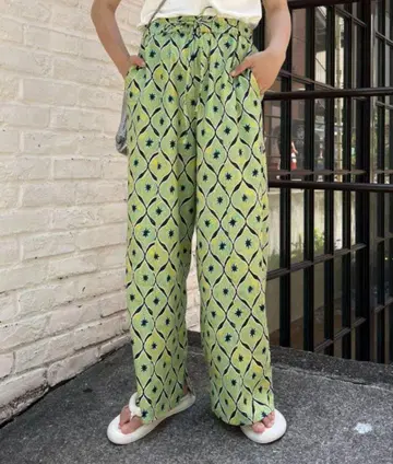 차오패닉 티피 아프리카 바틱 모듬 패턴 이지 팬츠