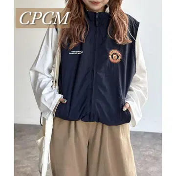 CPCM 가슴 자수 나일론 베스트 로고 자수 네이비