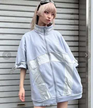 DARRDY 다디 실버 반팔 서브컬쳐 저리