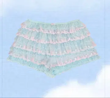 193 스타 도트 레이스 팬츠 (하늘색)