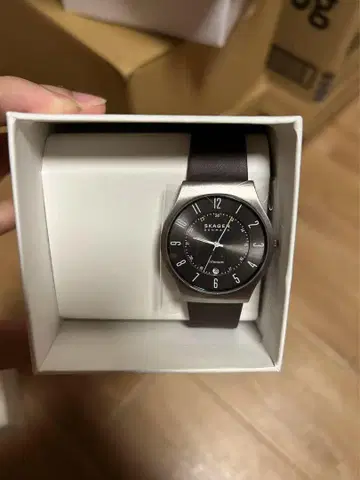 SKAGEN 브라운 아날로그 시계