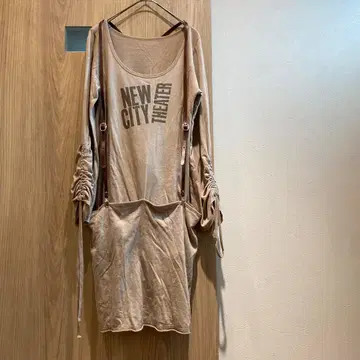 페어리 그런지 y2k 맥브링 개더 서스펜더 포함 티셔츠