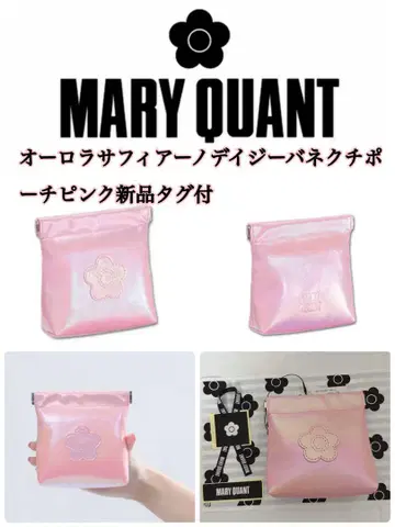 MARY QUANT 핑크 플라워 파우치 택 포함 새상품