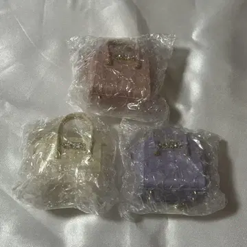 질 바이 질 스튜어트 미니 비쥬 로얄 토트 가챠 핑크 화이트