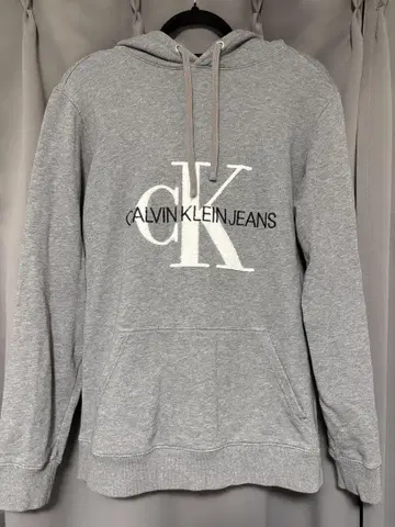 CALVIN KLEIN JEANS 그레이 후드티 M