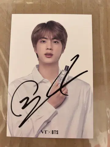 VT x BTS Jin 사인 포함 카드