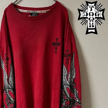 Y2K DOGTOWN (도그타운) 흑룡 L/S 티셔츠/레드