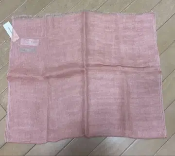 미사용 스트로베리 필드 스카프 린넨 100% 사쿠라 사몬 핑크