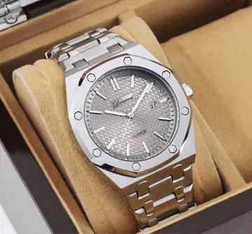 Casio 쿼츠 손목시계 실버