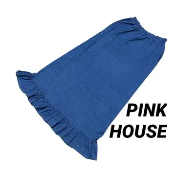새상품급 PINK HOUSE 핑크하우스 맥시 롱 스커트 허리밴딩
