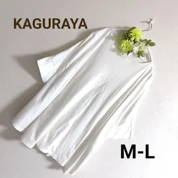카구라야  느긋한 플레어 튜닉 티셔츠 M-L
