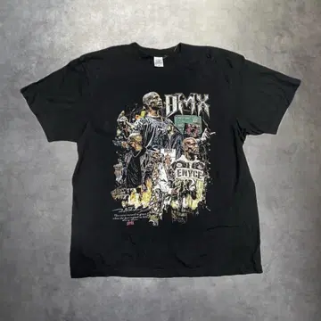 DMX 블랙 프린트 티 2XL
