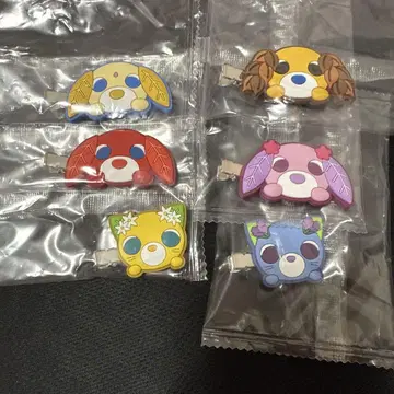 차 개 차 고양이 헤어 클립 6개 세트