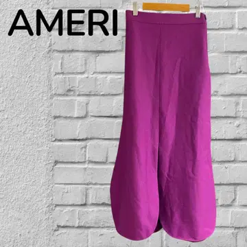 AMERI 퍼플 보라색 스커트 헴라인 S