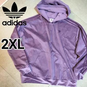 아디다스 보라색 벨벳 코디 코디 후드티 풀오버 후드티 여성 2XL