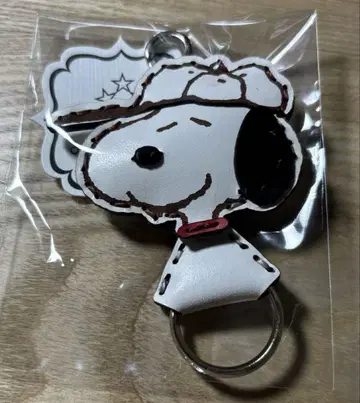 OJAGA DESIGN PEANUTS 가죽 스누피 베이스볼 키링