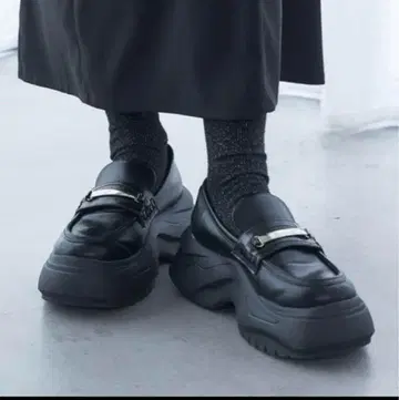 HARE 스니커즈 밑창 통굽 로퍼 L 블랙