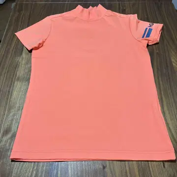PGG 오렌지 모크넥 골프 셔츠 여성용 사이즈 1