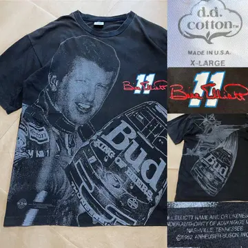 90년대 미국제 Bill Elliott Budweiser 티셔츠 XL