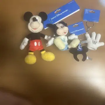 미키마우스 봉제 인형 키링 세트