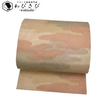 후쿠로 오비 연한 안개 무늬 금실 가루색 O-3193