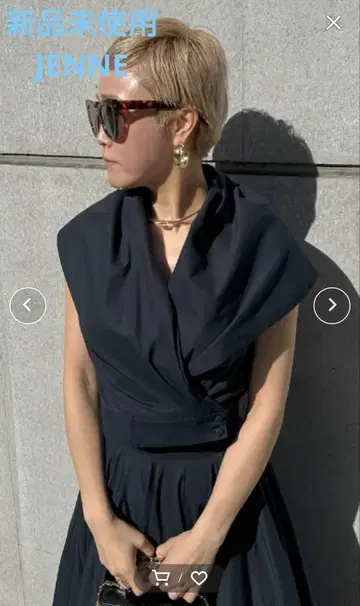 미사용 새상품 JENNE jenne 클래시컬 숄카라 블라우스