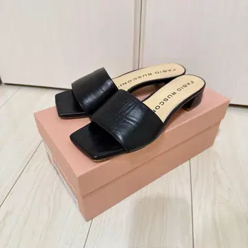 파비오 루스coni 천연 가죽 샌들
