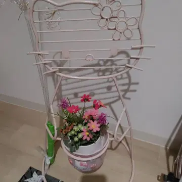 산리오 레어템 꽃 키티 헬로키티 랙 화분