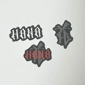 HANA 로고 스티커 3장