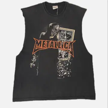 METALLICA 2007 슬리브리스 티셔츠 블랙 패스 헤드