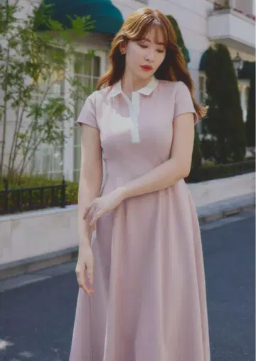 herlipto [rose] 반소매 폴로 드레스