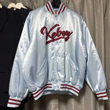 KEBOZ 바시티 자켓 keboz 케보즈 새틴 자켓