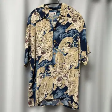 The Wardrobe Ltd. 호랑이 패턴 알로하 셔츠 M