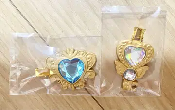세본스타 앞머리 클립 엔젤 키 더블 보석 레이스 하트 세트