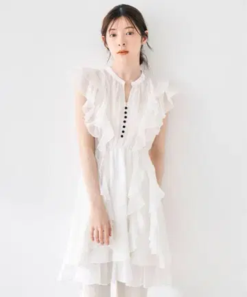 COCODEAL 프릴 미니 원피스