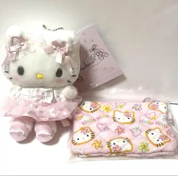 산리오 화이트 고양이 발레리나 디자인 키티 마스코트 미니어처 퀼트 디자인
