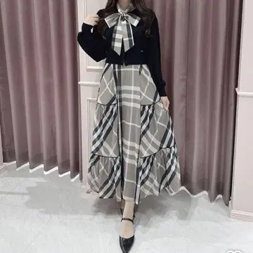 Anmille 빅 체크 도킹 OP