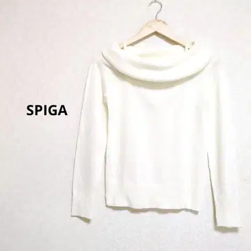 SPIGA 터틀넥 긴팔 니트 화이트 사이즈 M