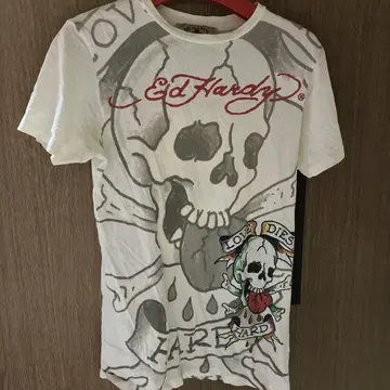 Ed Hardy 스컬 하트 티셔츠 S