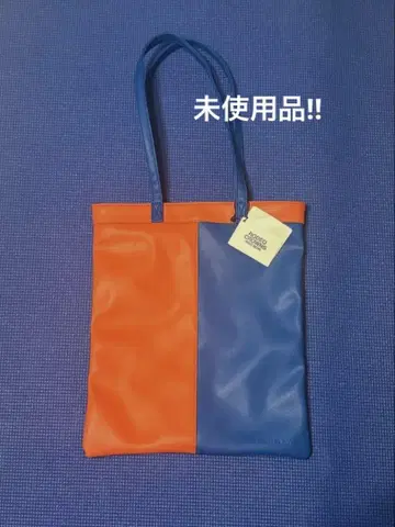 미사용 로데오 크라운 오렌지와 파랑 토트백