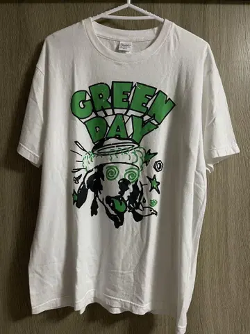 GREEN DAY 투어 티셔츠 L 사이즈 화이트