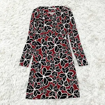 DIANE VON FURSTENBERG 꽃무늬 원피스 실크 카슈쿨