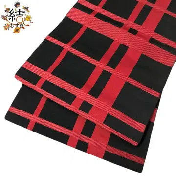MO-3104 나고야 오비 격자 무늬 블랙 컬러