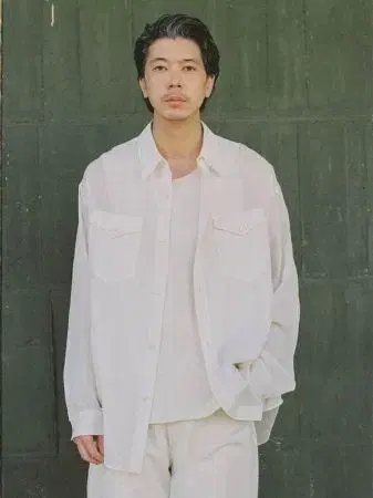 WASHED VOILE SHEER SHIRT 화이트 M